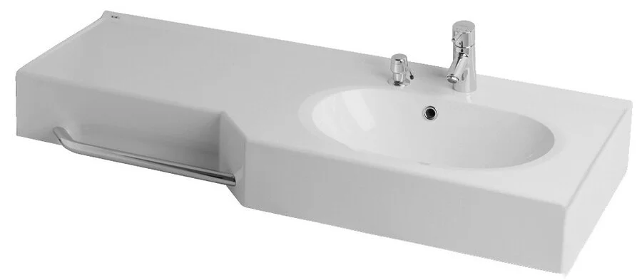 Раковина Акватон Отель 1A70113WOT01 126 см с навесами