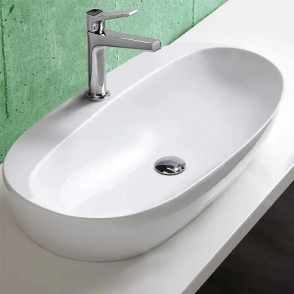 Раковина Azzurra Elegance 70 см овальная ELLA070420CMBI/(ECI70M bi)*1