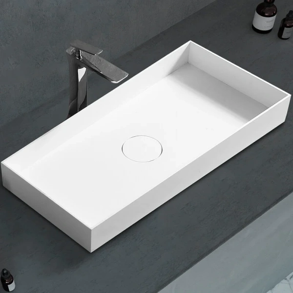 Раковина Abber Stein 80 см белая матовая AS2622