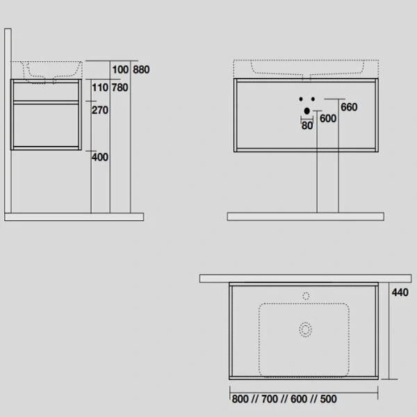 Раковина Kerasan Cento 353101*1 60 см прямоугольная Раковина Kerasan Cento 353101*1 60 см прямоугольная