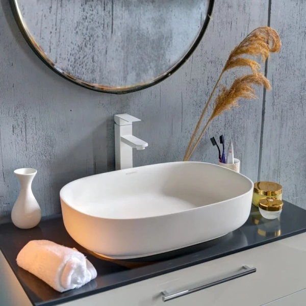 Раковина Montebianco Conca 54 см белая матовая 12020 Раковина Montebianco Conca 54 см белая матовая 12020