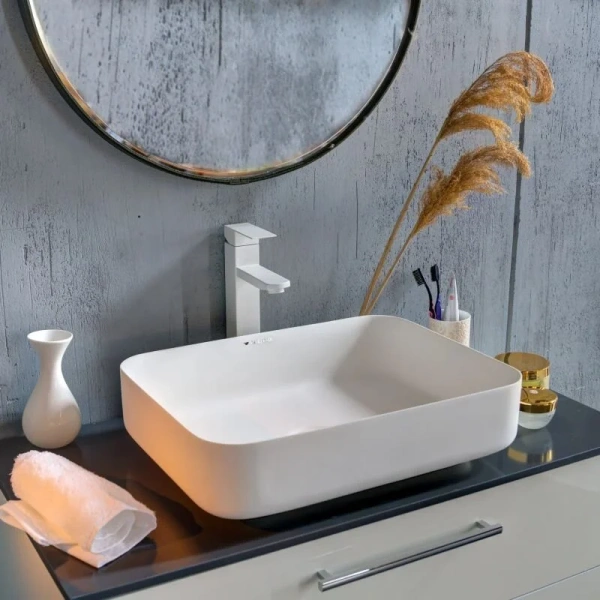 Раковина Montebianco Loreto Lungo 50 см белая матовая 12017 Раковина Montebianco Loreto Lungo 50 см белая матовая 12017