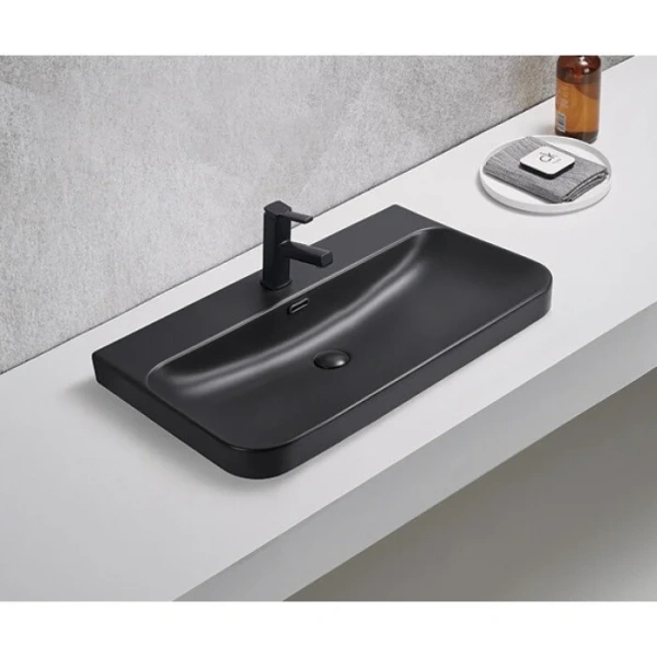 Раковина GID Integrado Bm9580s 81 см черная 72211 Раковина GID Integrado Bm9580s 81 см черная 72211