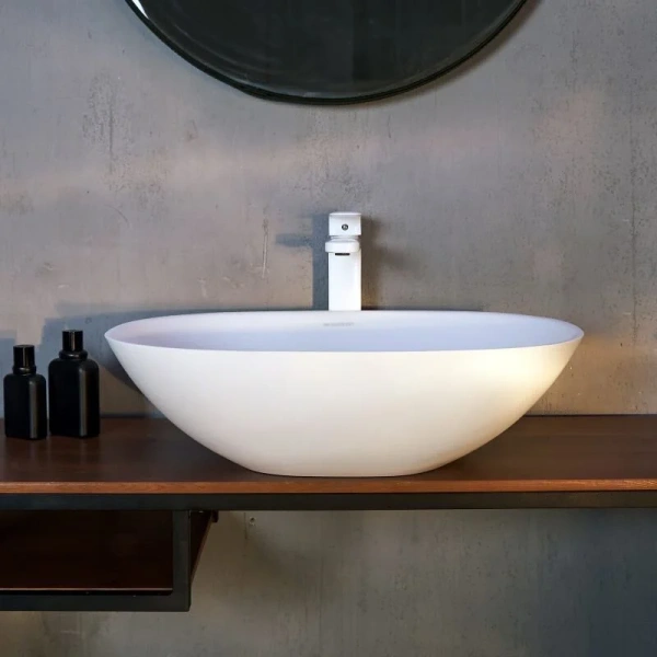 Раковина Montebianco Loreto Cinque 55 см белая матовая 12023 Раковина Montebianco Loreto Cinque 55 см белая матовая 12023