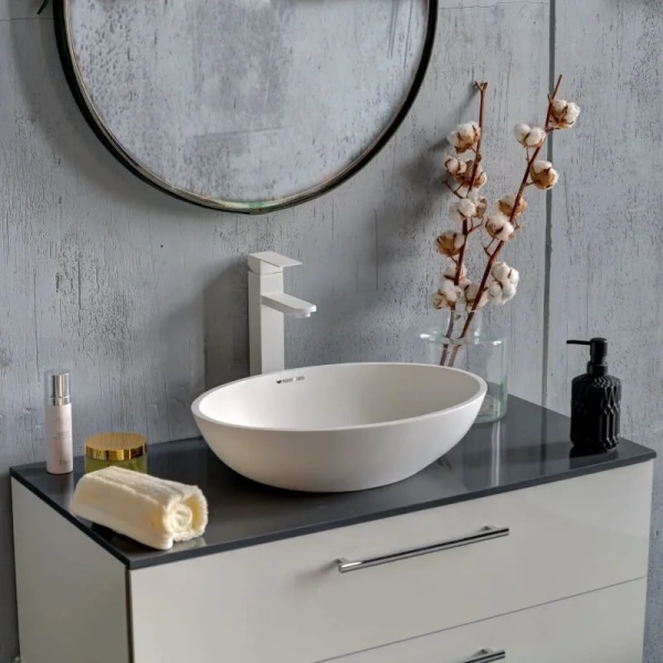 Раковина Montebianco Conca 48 см белая матовая 12093 Раковина Montebianco Conca 48 см белая матовая 12093