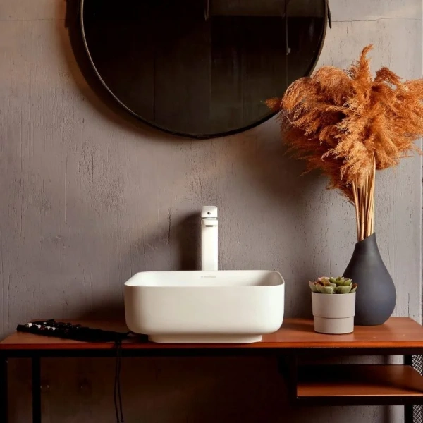 Раковина Montebianco Loreto Piazza 36 см белая матовая 12018 Раковина Montebianco Loreto Piazza 36 см белая матовая 12018