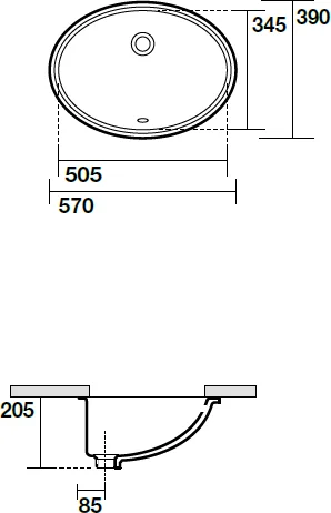 Раковина Kerasan Lavabi arredo 55 см белая 773301 Раковина Kerasan Lavabi arredo 55 см белая 773301