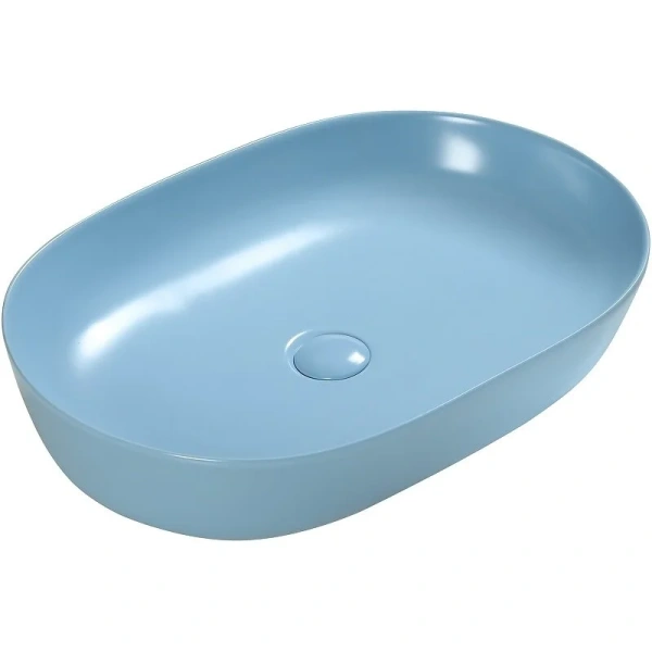 Раковина SantiLine 60 см голубая матовая SL-1017BL