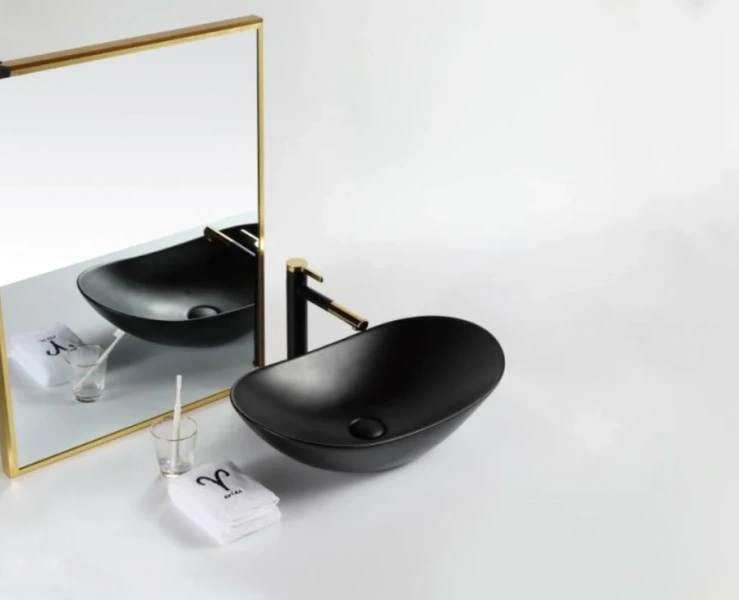 Раковина BelBagno 60 см накладная, черная матовая BB1404-H301