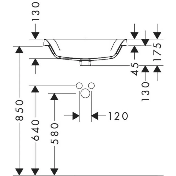 Раковина Hansgrohe Xuniva Q 55 см белая 60158450 Раковина Hansgrohe Xuniva Q 55 см белая 60158450