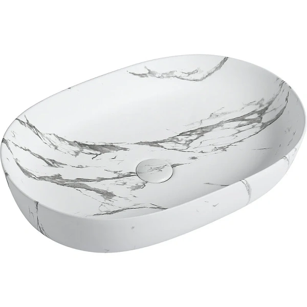 Раковина SantiLine 60 см под мрамор матовая SL-7022MM