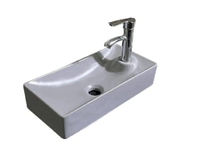 Раковина SantiLine 44 см левосторонняя серая SL-2009LMG