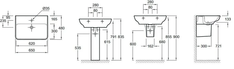 Раковина Jacob Delafon Struktura 65 см подвесная EGC112-00 Раковина Jacob Delafon Struktura 65 см подвесная EGC112-00