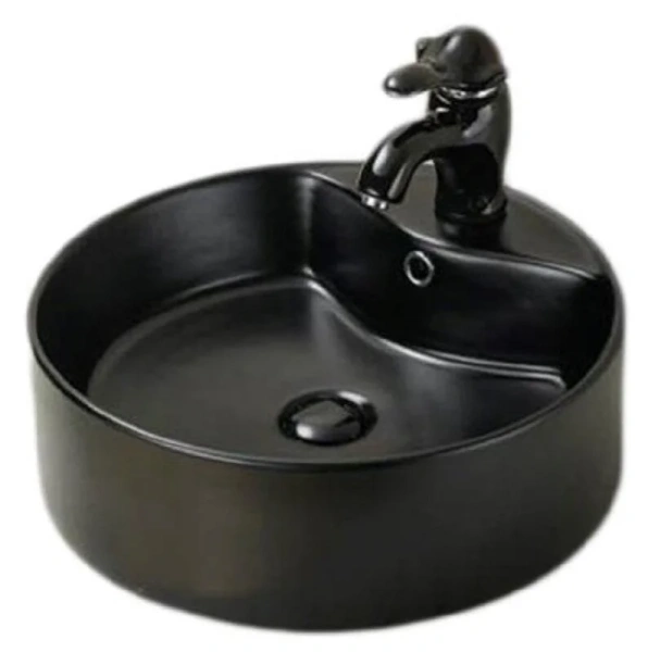 Раковина SantiLine 47 см черная SL-1069MB