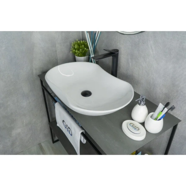 Раковина GID Lago N9175 67 см белая 51128 Раковина GID Lago N9175 67 см белая 51128