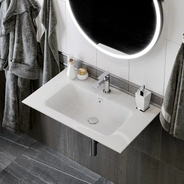 Раковина Kerama Marazzi Piano 65 см с крепежом PI.wb.65 Раковина Kerama Marazzi Piano 65 см с крепежом PI.wb.65