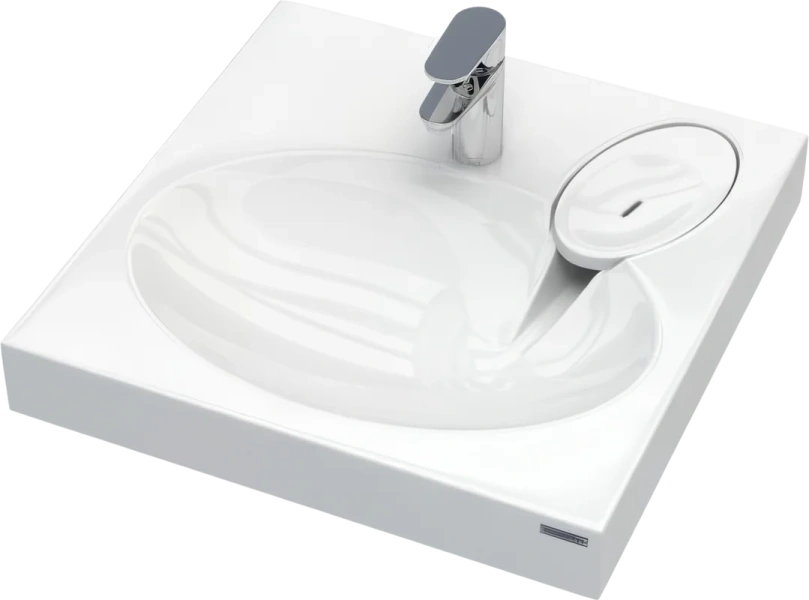 Раковина над стиральной машиной Paulmark Mond 60 см из литьевого мрамора PM720431