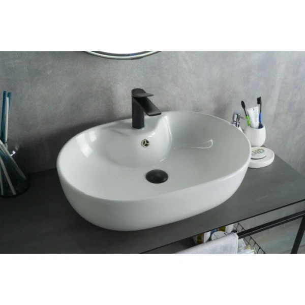 Раковина GID Lago N9163 59 см белая 51127 Раковина GID Lago N9163 59 см белая 51127