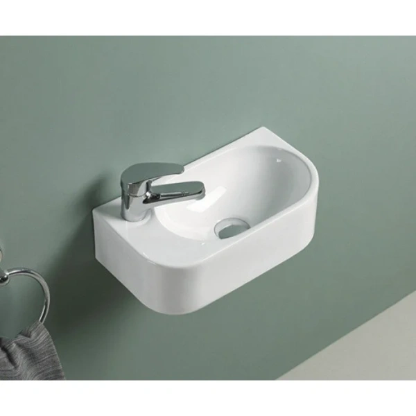 Раковина GID Suspendido N9274R 40 см правосторонняя белая 61129R Раковина GID Suspendido N9274R 40 см правосторонняя белая 61129R