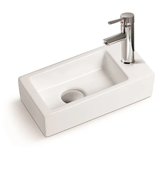 Раковина SantiLine 37 см левосторонняя белая SL-2010L