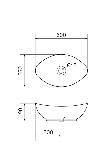 Раковина GID Lago N9019 60 см белая 51108 Раковина GID Lago N9019 60 см белая 51108