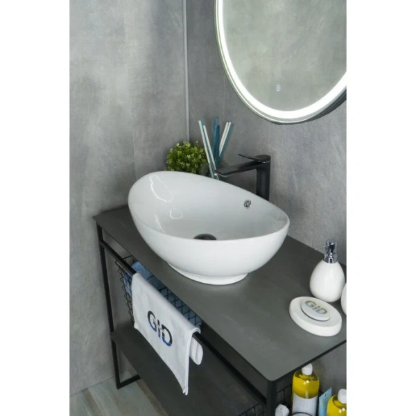 Раковина GID Lago N9019 60 см белая 51108 Раковина GID Lago N9019 60 см белая 51108