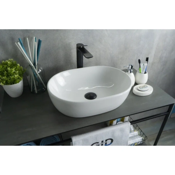 Раковина GID Lago N9026b 48 см белая 51113 Раковина GID Lago N9026b 48 см белая 51113