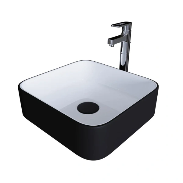 Раковина Grossman 38,5 см белая/черная GR-4042BW