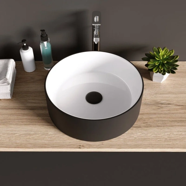 Раковина Grossman 36 см белая/черная GR-4040BW Раковина Grossman 36 см белая/черная GR-4040BW