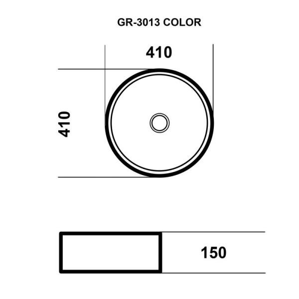 Раковина Grossman GR-3013 40 см накладная Раковина Grossman GR-3013 40 см накладная