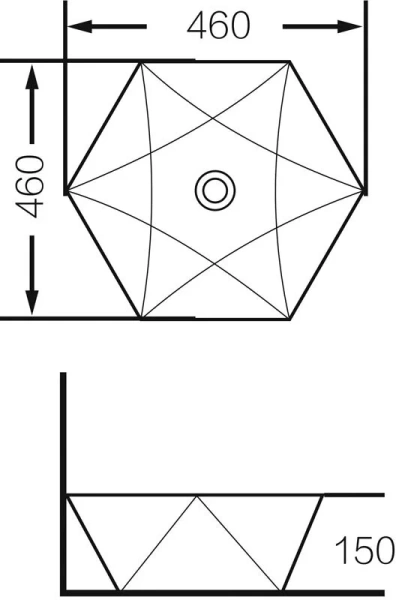 Раковина Grossman 46 см накладная GR-3029 Раковина Grossman 46 см накладная GR-3029